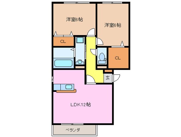 高茶屋駅 徒歩33分 2階の物件間取画像